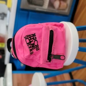 Vintage "New Kids On The Block" mini backpack Keychain. Hot pink.